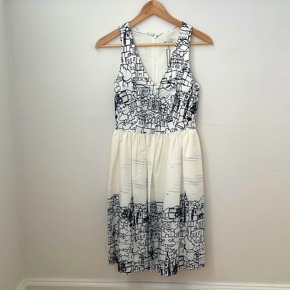 milly blue and white dress